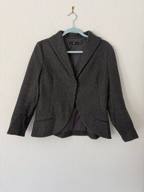 Uniqlo x Jil Sander +J collection Grey 100% Wool Tailored Blazer Jacket Size M